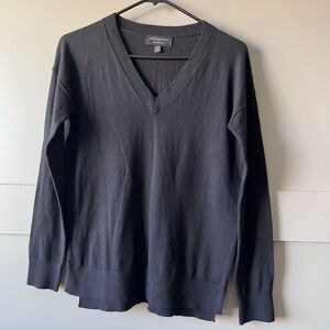 Banana Republic‎ Sweater Womens XS Black V Neck Premium Luxe Yarn Cashmere Blend